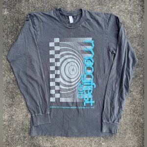Pre-owned Moogfest 2010 Long Sleeve Shirt, Gray, American Apparel Size Small